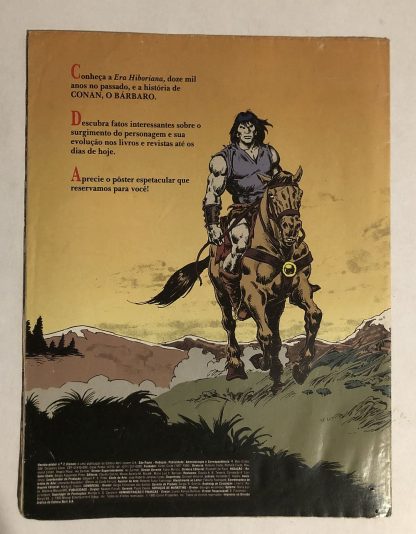 Conan O Bárbaro Revista Poster Nº 2 Ed Abril 1993 - Imagem 2