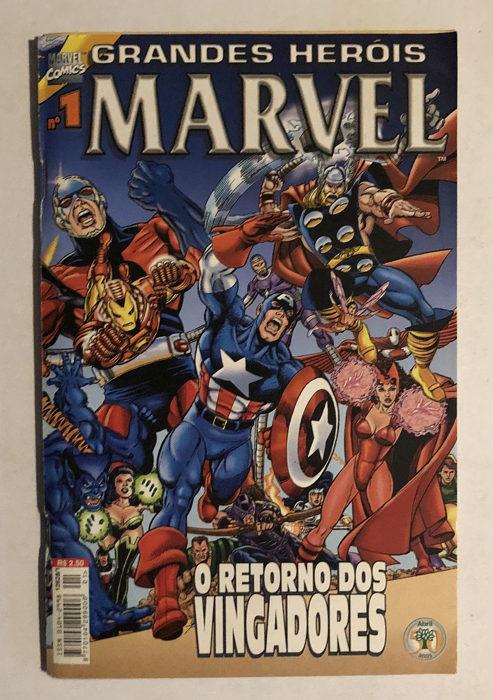 Grandes Heróis Marvel 2ª Serie Nº 1 - Ed. Abril 2000