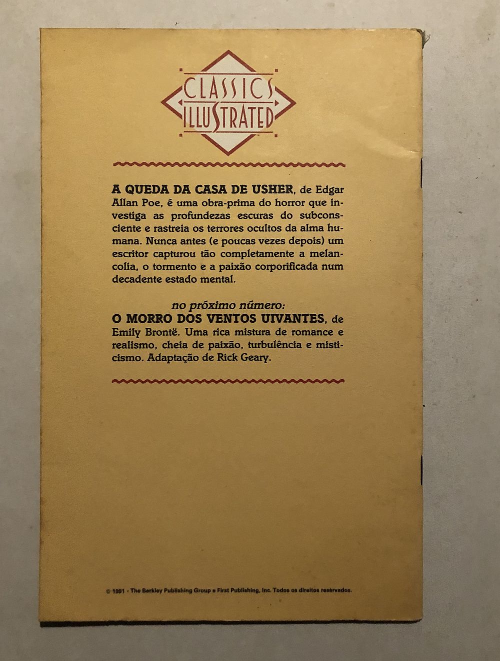 Classics Illustraded nº 7 - Ed. Abril 1991 - Imagem 2