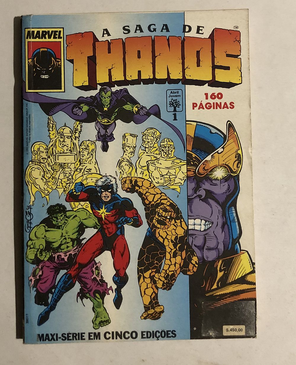 A Saga de Thanos nº 1 - Ed. Abril 1992