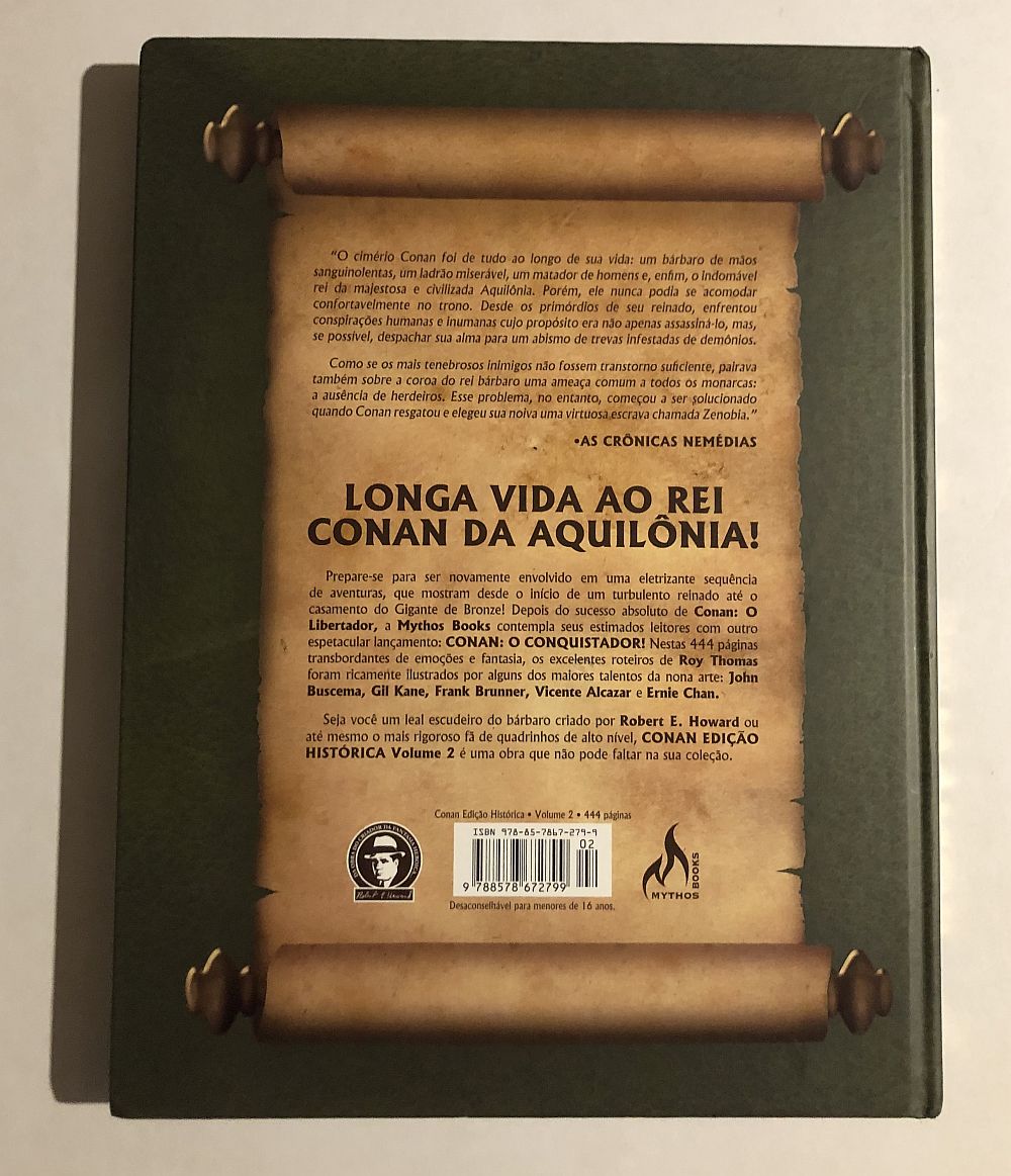 Conan Edição Histórica nº2: O Conquistador 2017 Ed. Mythos - Imagem 2