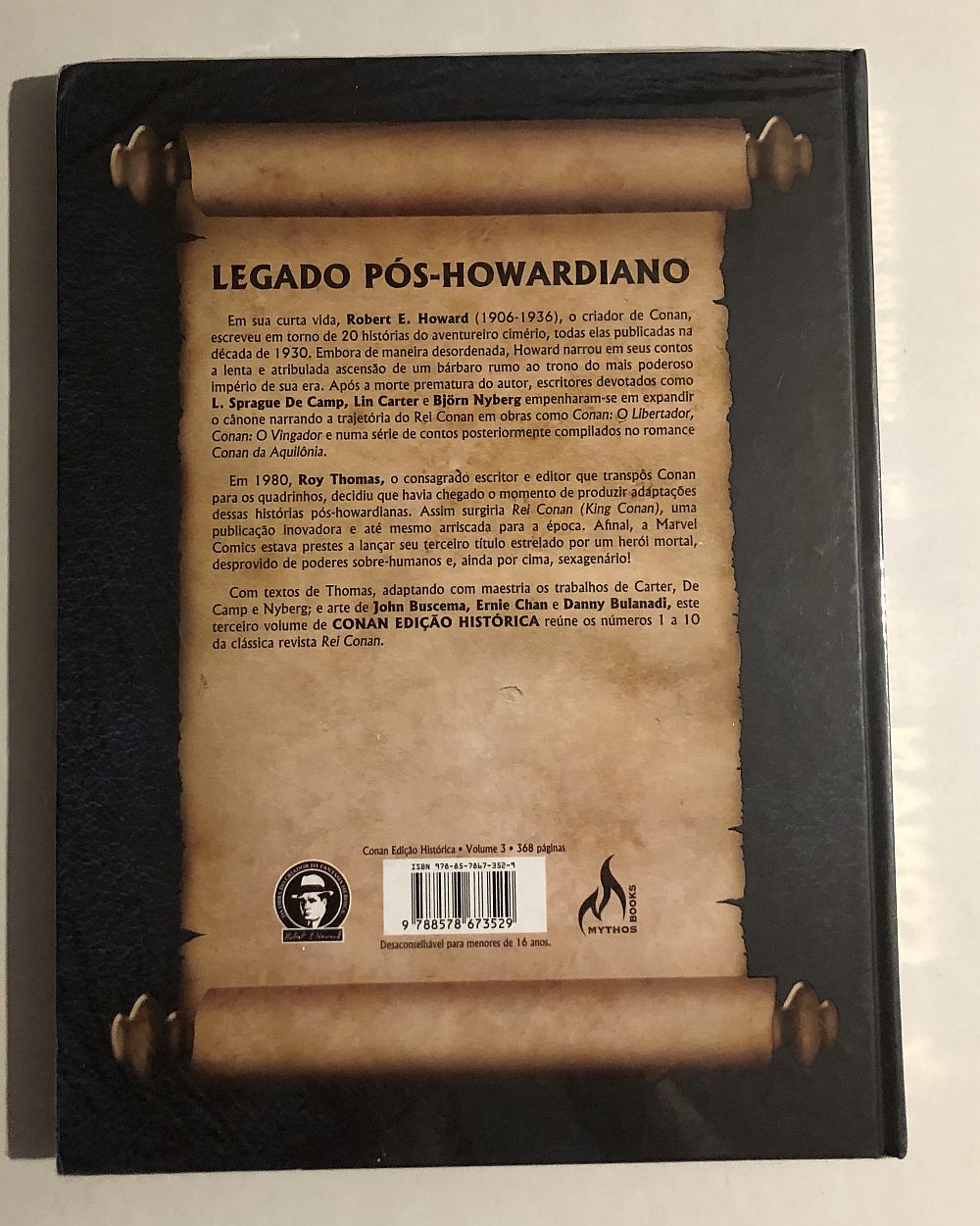 Conan Edição Histórica nº3: Da Aquilônia 2018 Ed. Mythos lacrado - Imagem 2
