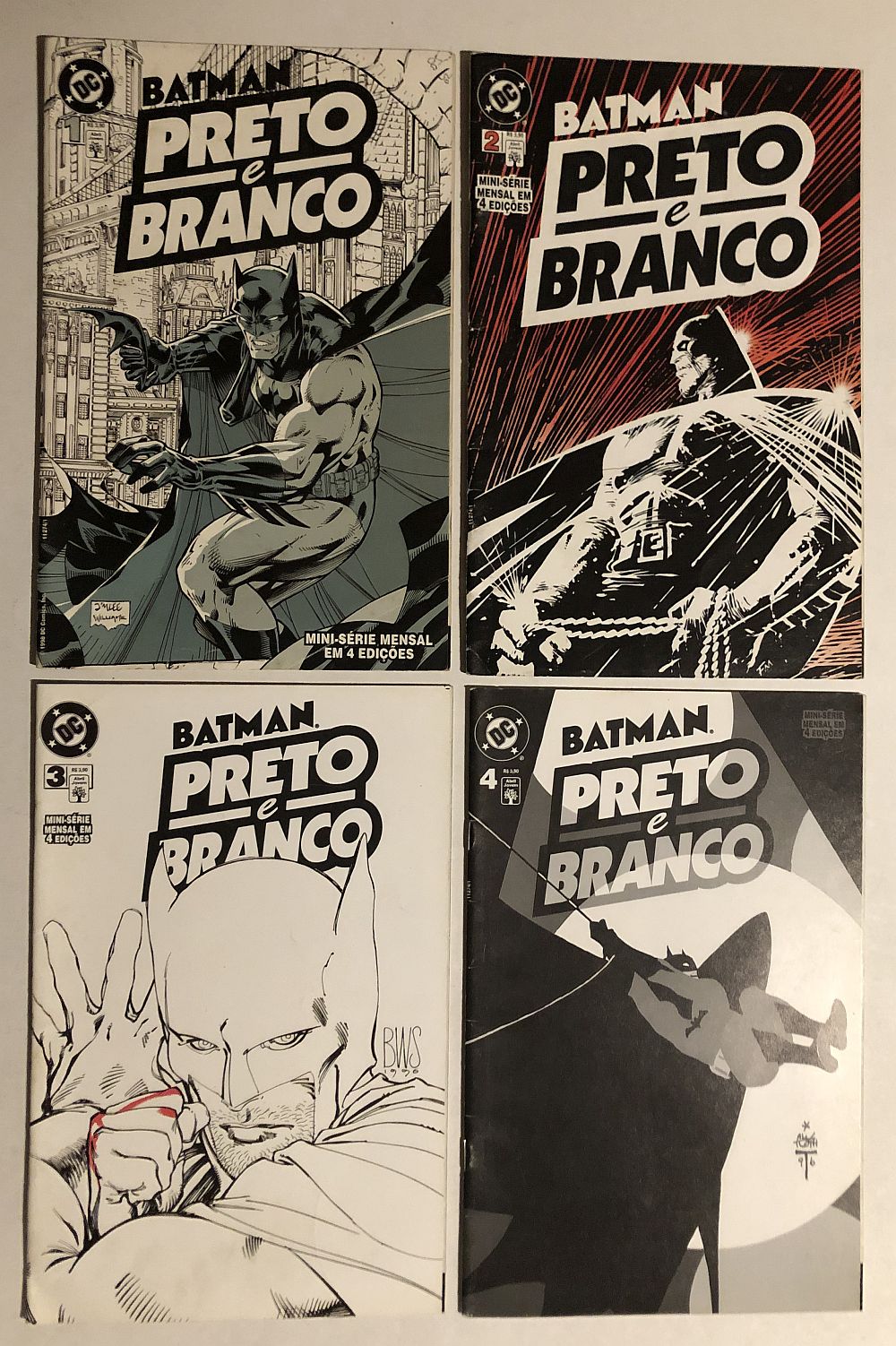 Batman Preto e Branco Minissérie Completa - Ed. Abril 1998